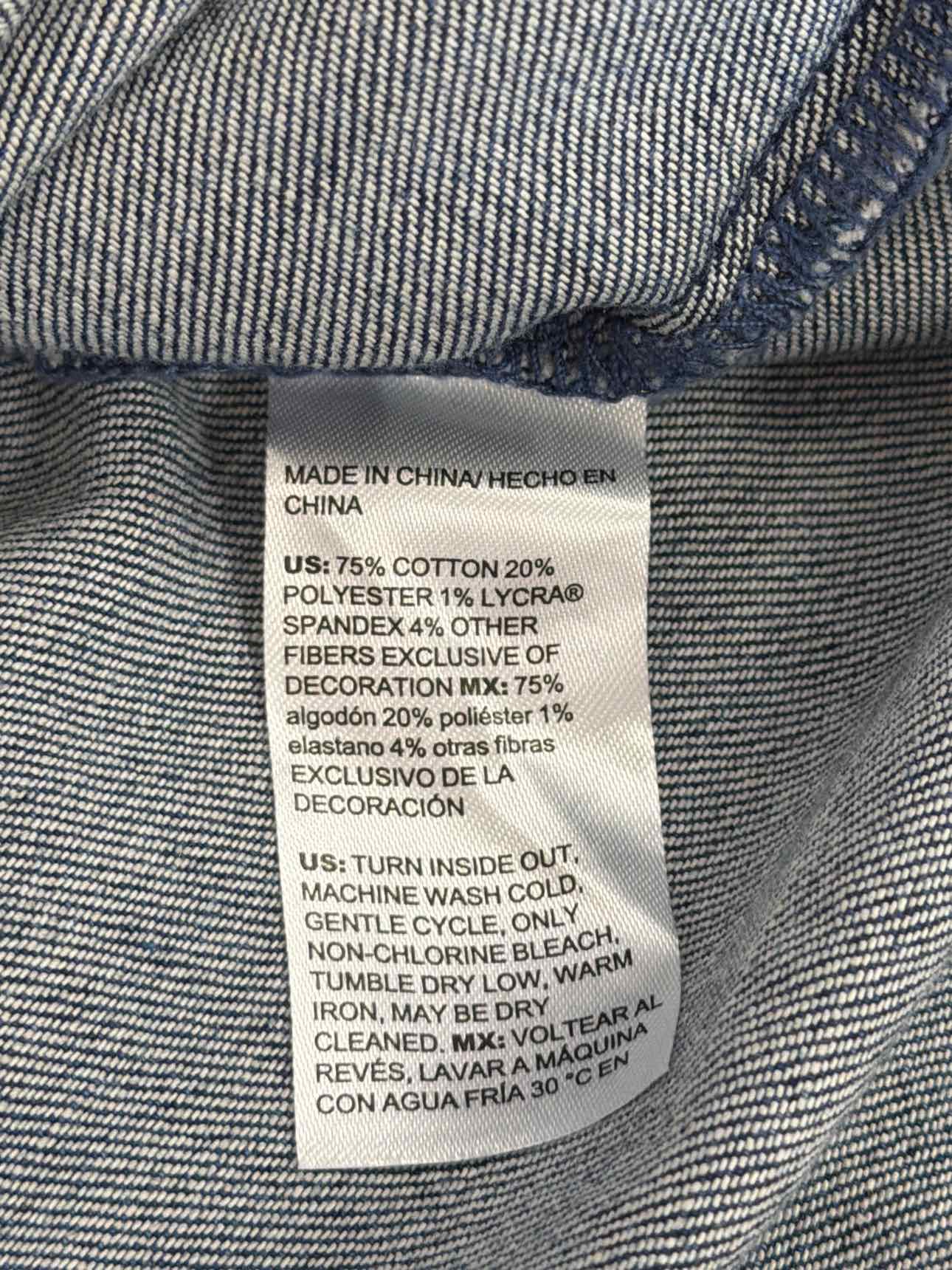 Chico's Size 2 Blue Denim Preloved Jacket