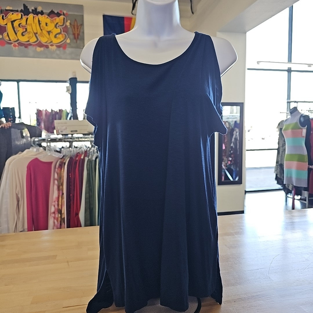 Tahari Size M Blue Preloved Tunic