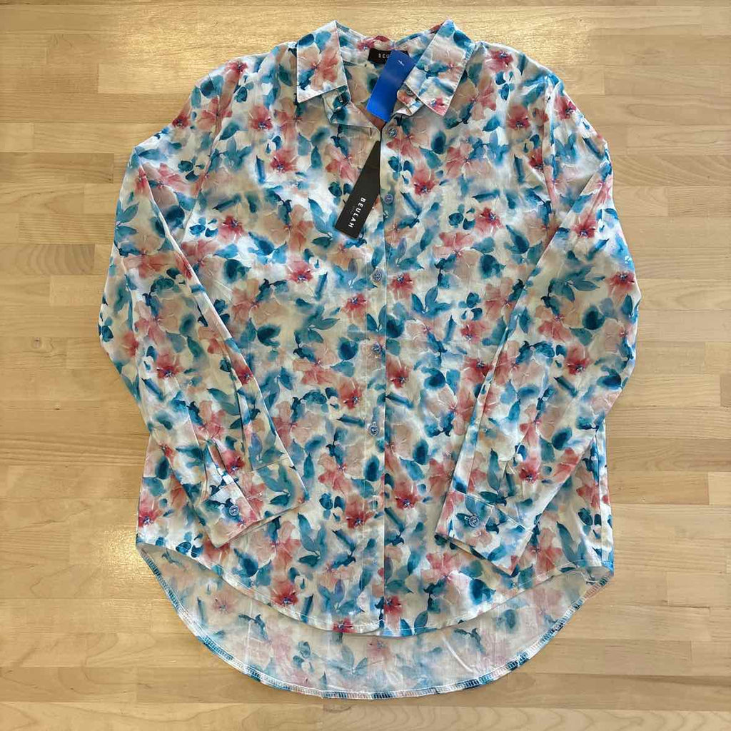 Beulah Size One Size Pink & Blue Blouse NWT