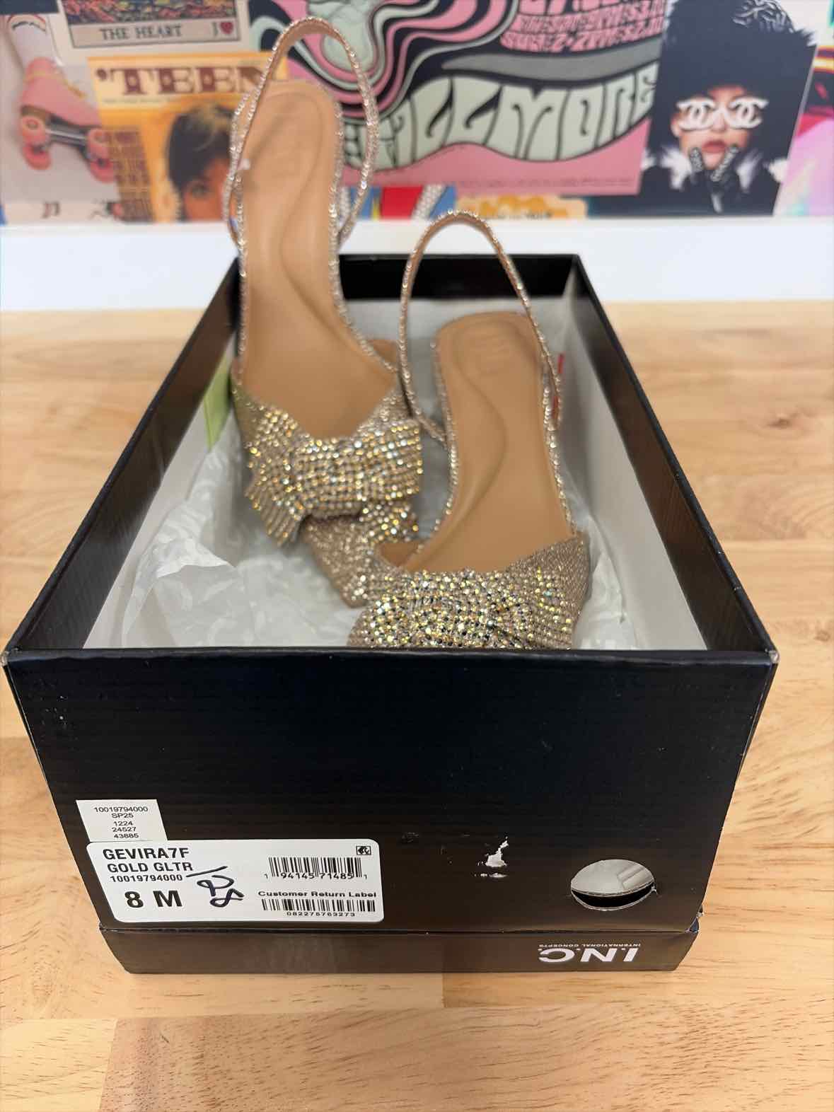 INC Size 8 Women's Gevira Pointed-Toe Slingback Pumps