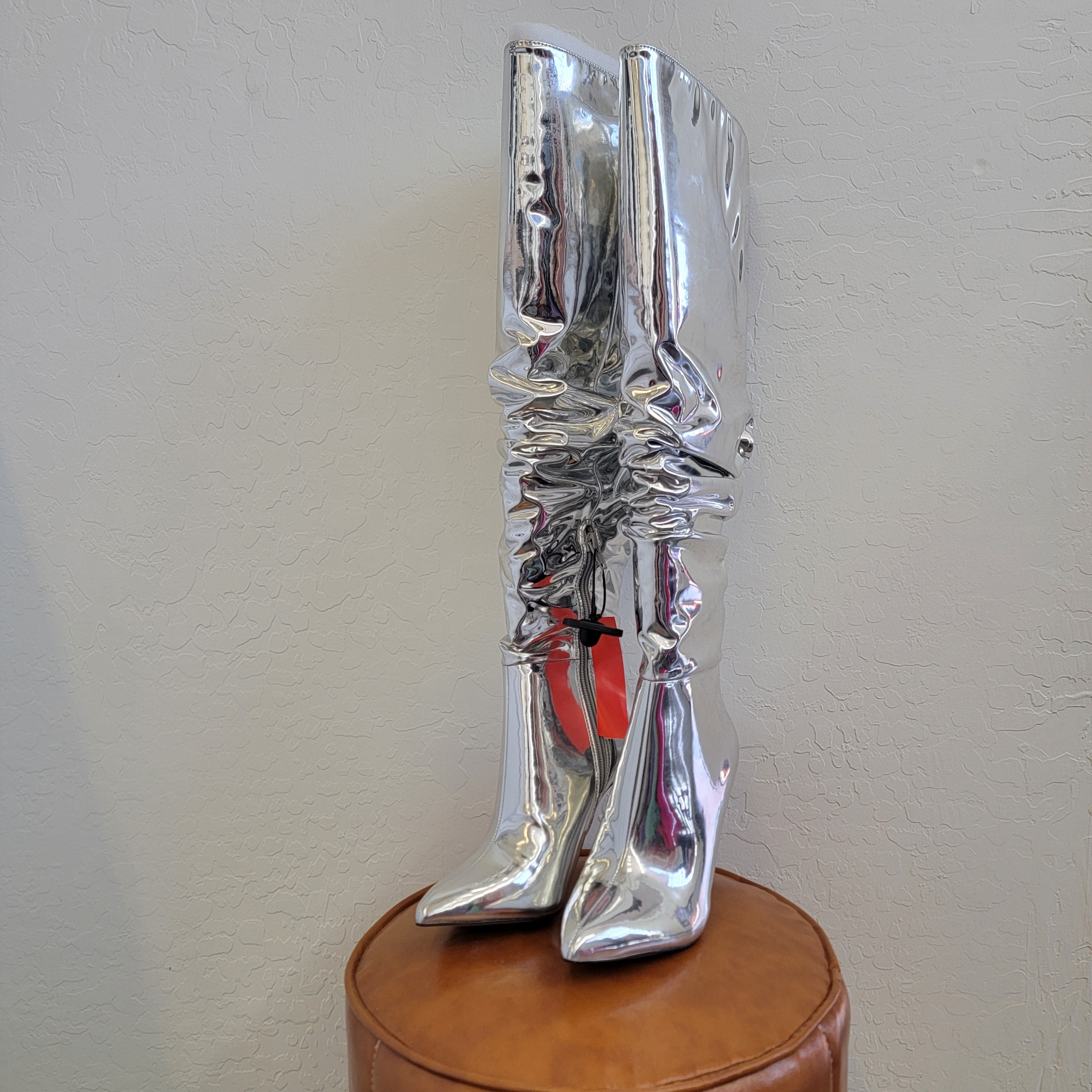 INC Silver Boots Sz 7