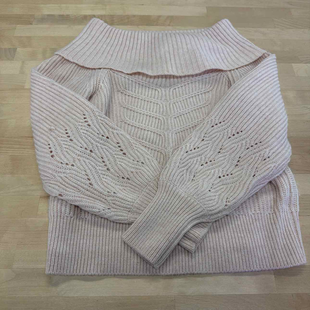 White House Black Market Size XS Pink Knit Preloved Sweater