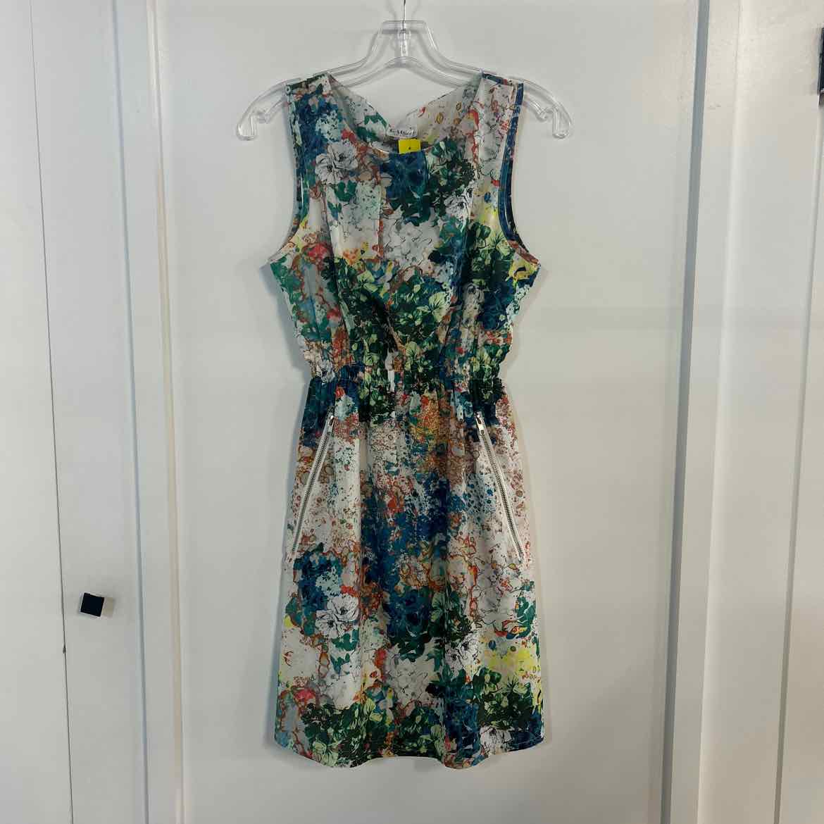 L.A Soul Size S White Green Preloved Dress