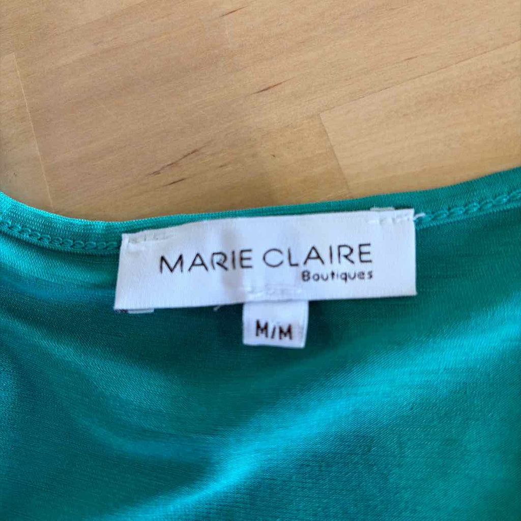 Size M Green Polyester Spandex Preloved Tank