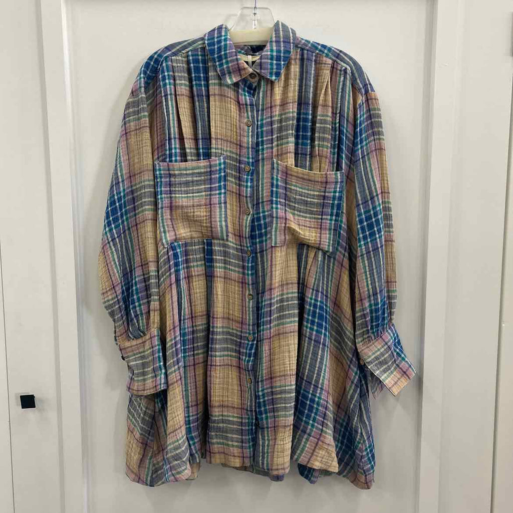 Free People Women's the Voyage Plaid Shirt Dress