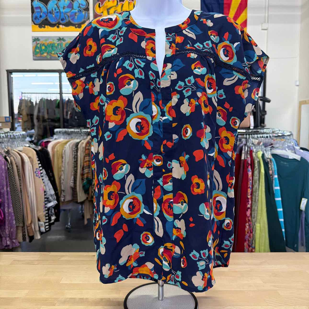 Pleione Size S Blue Preloved Blouse