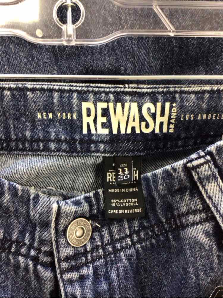 Rewash Size 11 Distressed Low Rise Wide-Leg Jeans - Vintage