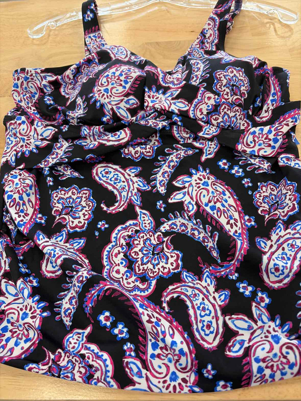 Swim Solutions Women's Paisley-Print Tankini Top