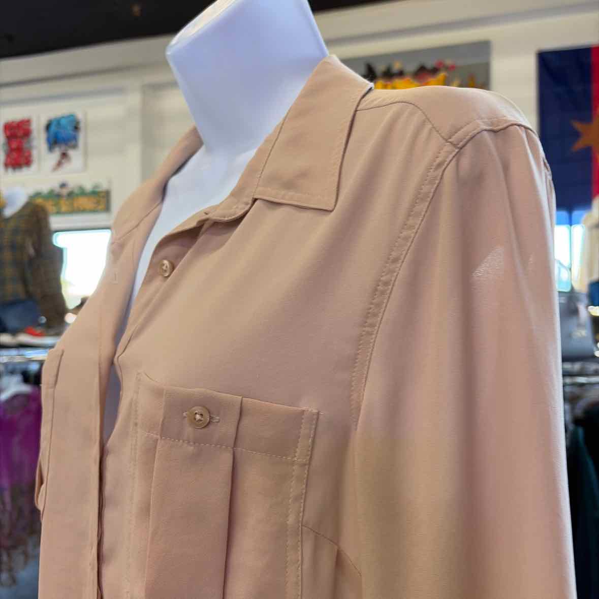 Loft Size M Tan Preloved Long Sleeve