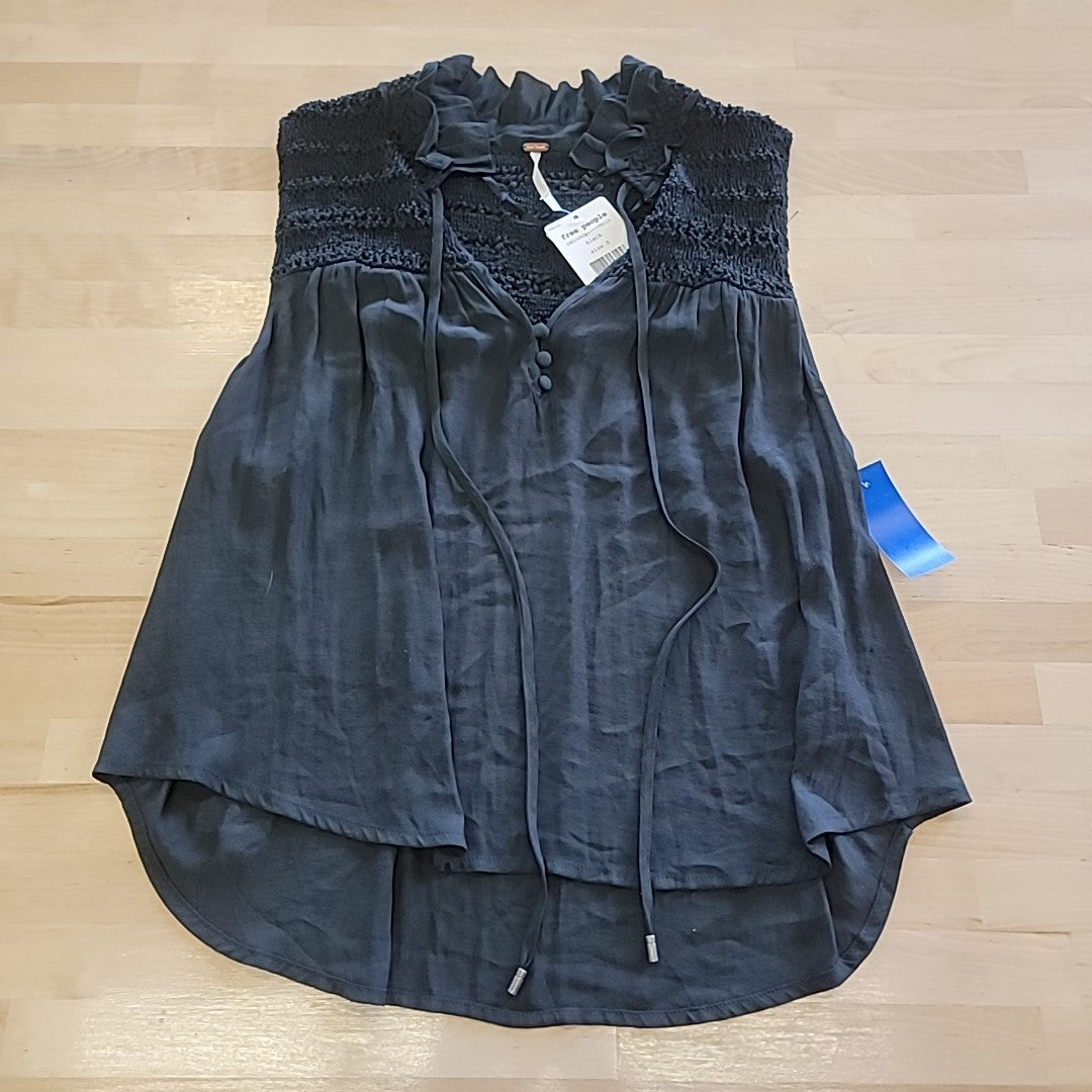 Free People Size S Black Sleeveless