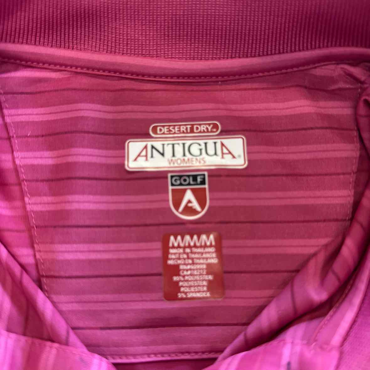 Antigua Size M Pink Polo