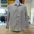 Alfani Size M Gray Preloved MENS Button Down Shirt