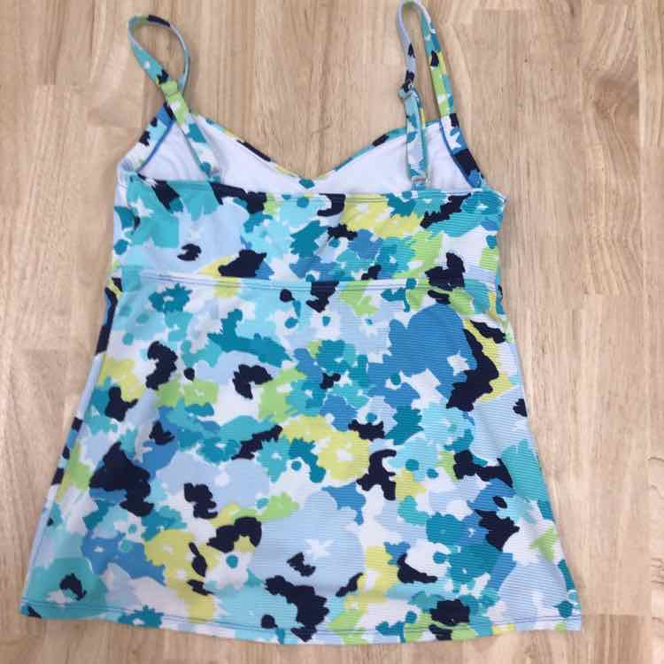 beach house Size 10 Aqua Print Swimsuit