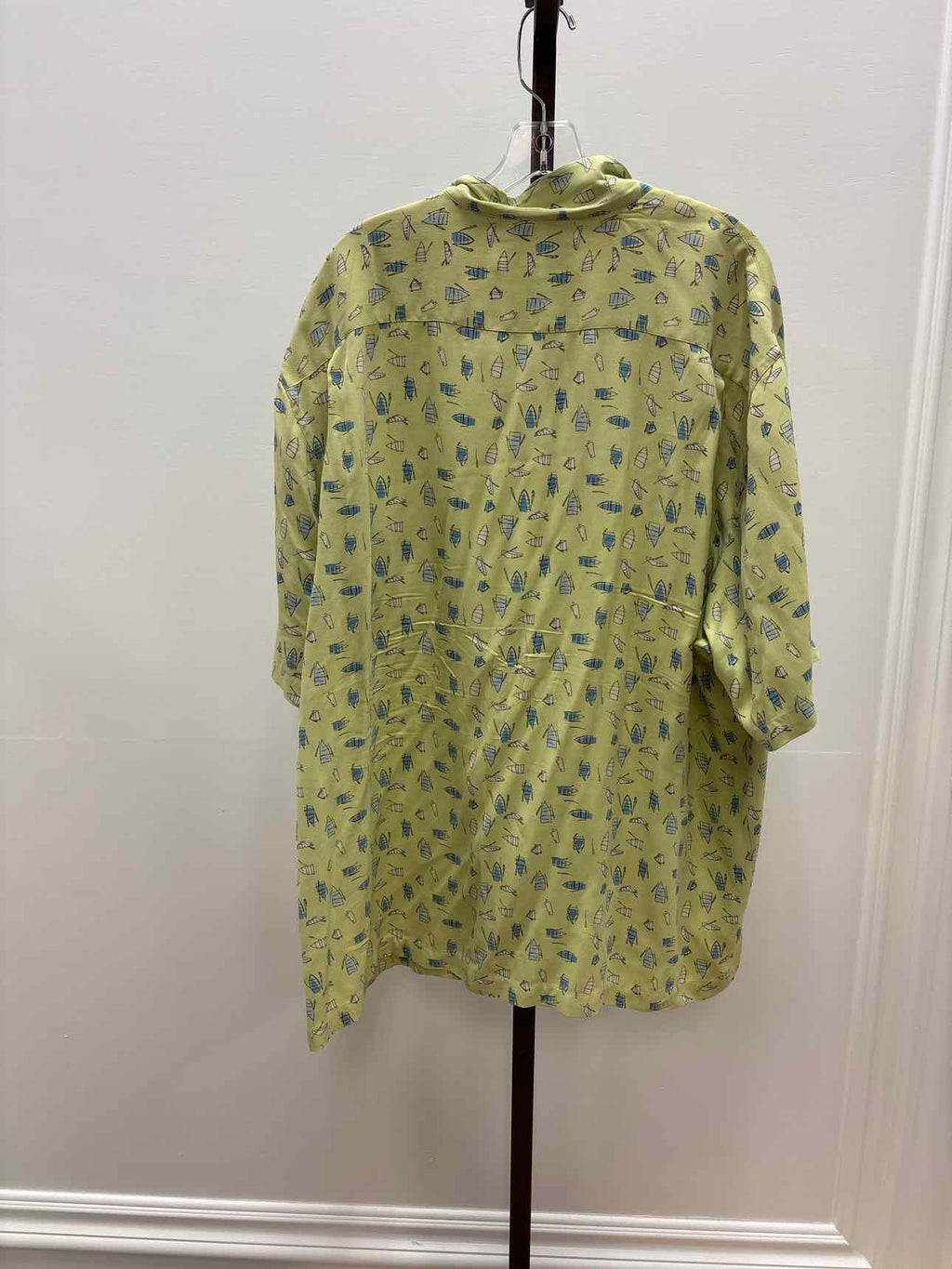 Nat Nast Size XXL Green Preloved MENS Button Down Shirt