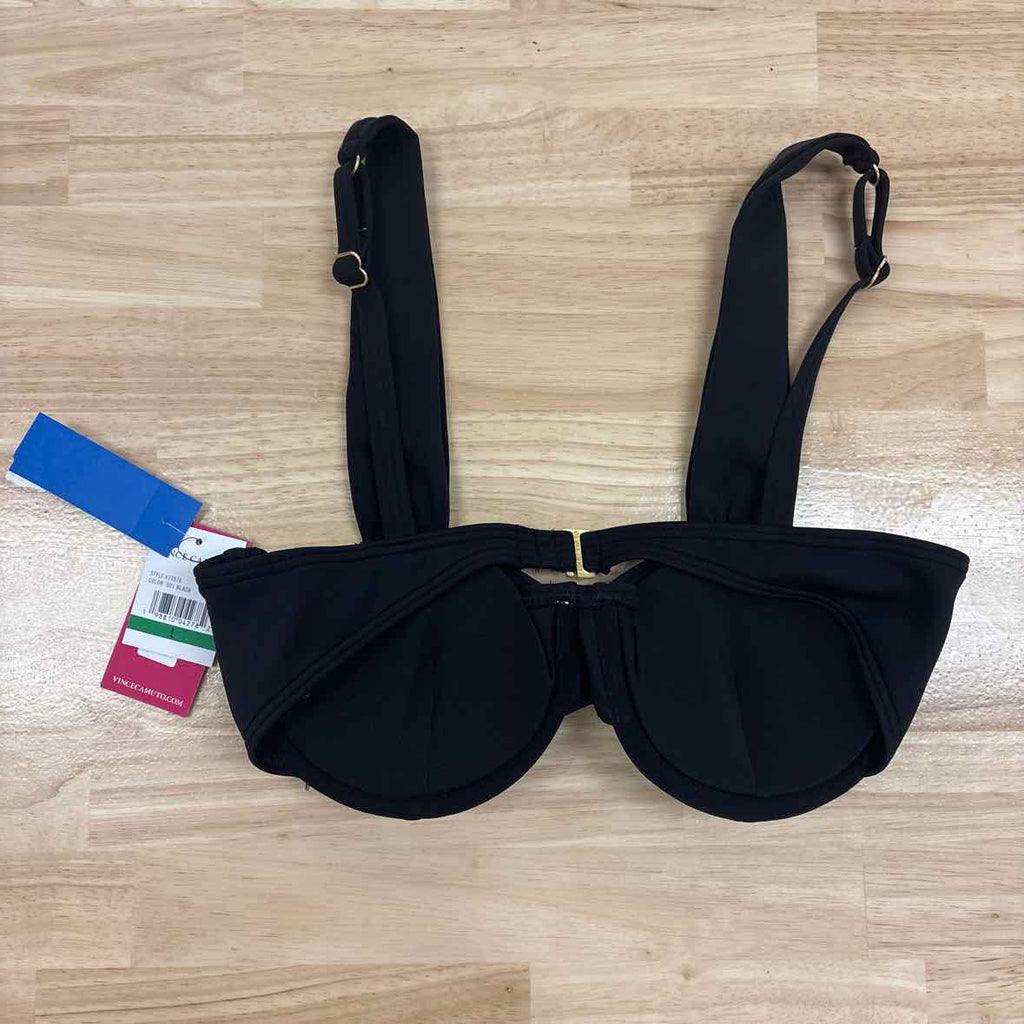 Vince Camuto Size L Underwire Bikini Top - Black