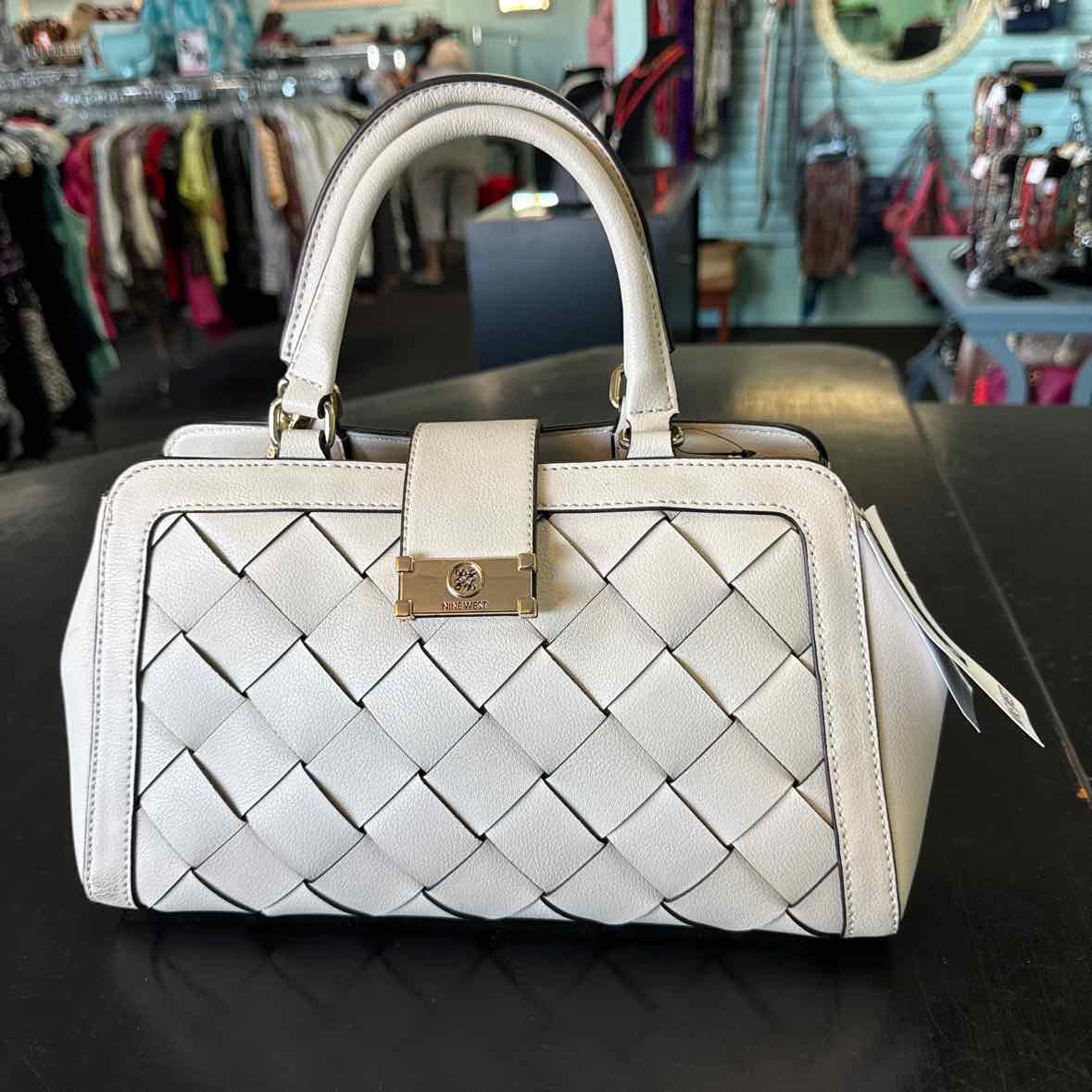Nine West Mylah Medium Satchel - Milk