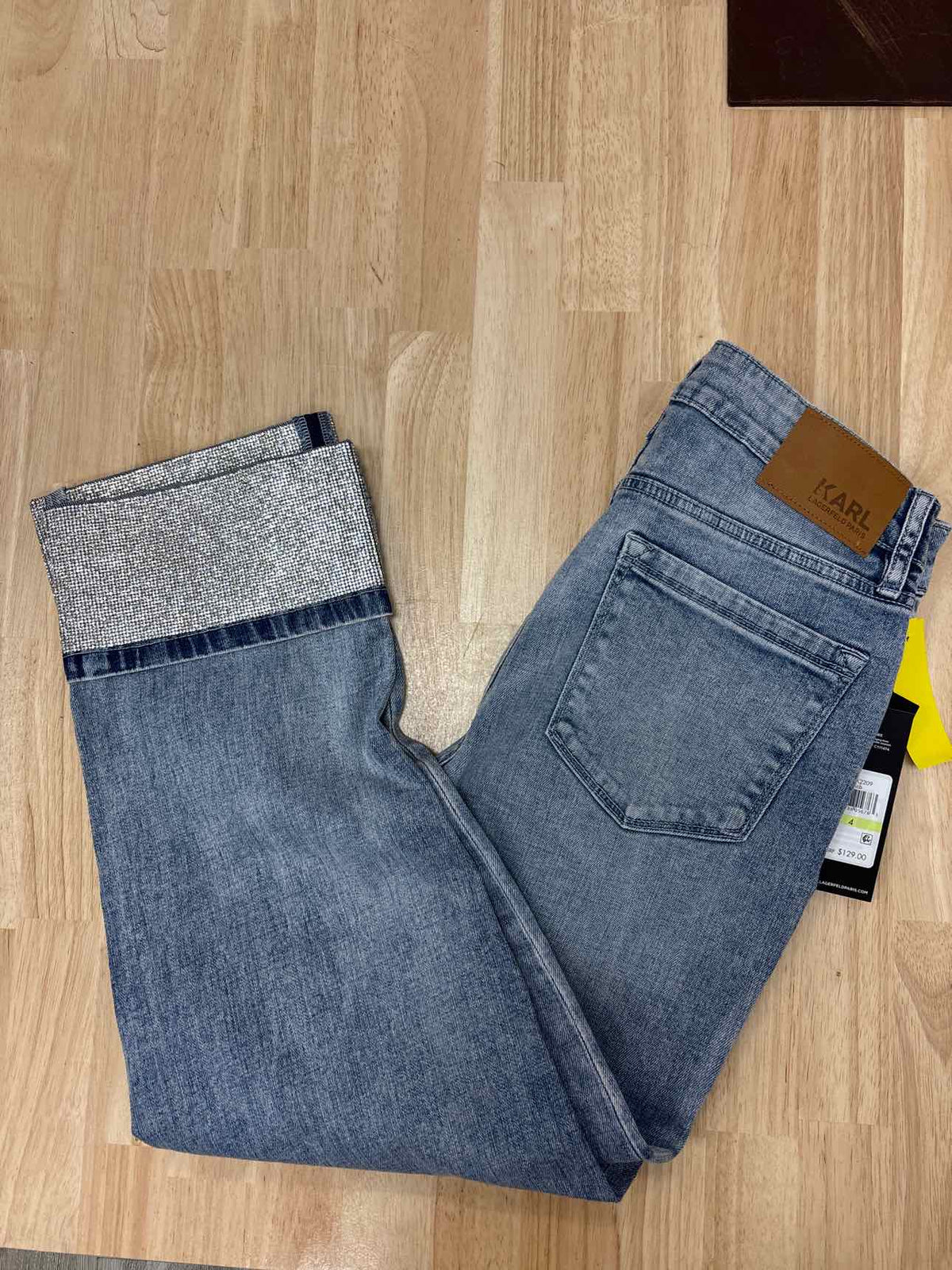Karl Lagerfeld Size 4 Blue Denim New Jeans