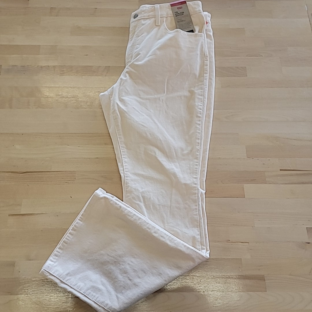 Levi's Size 33 Cream 725 High Rise Bootcut Corduroy Pants NWT