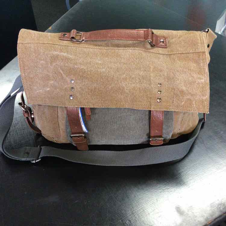Mona B. Tan & Gray Messenger Totes