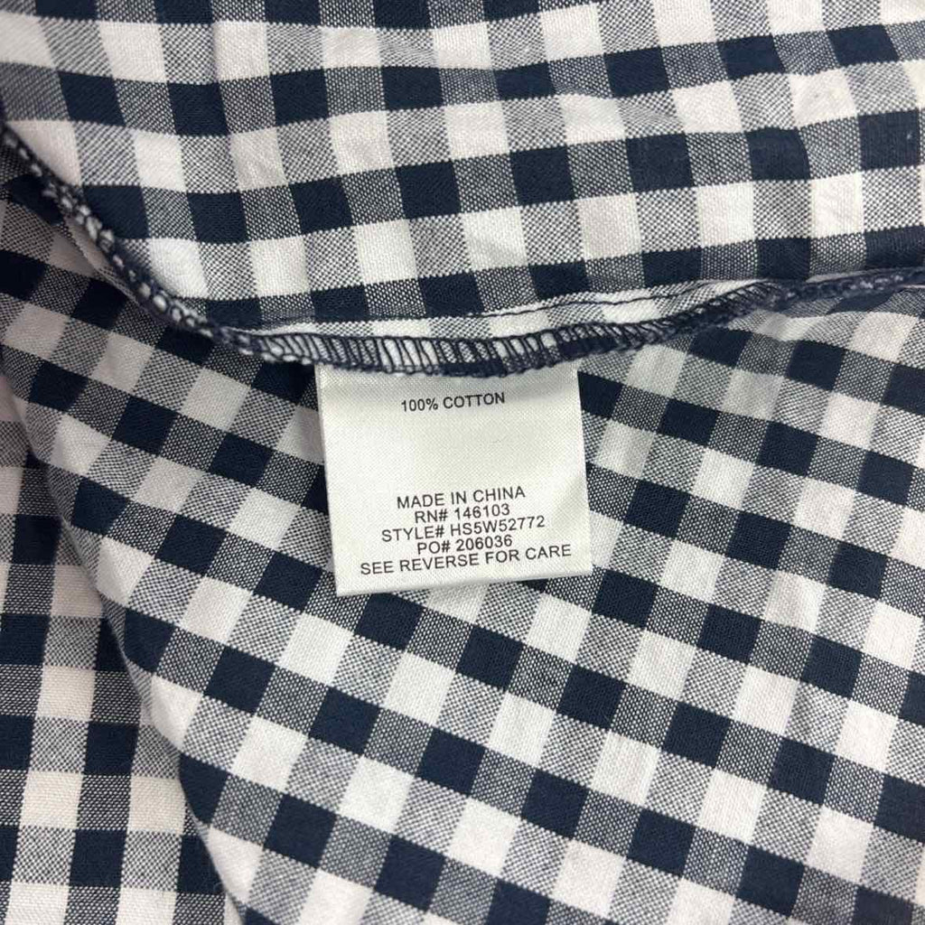 hippie rose Size XS Cotton Gingham Strapless Mini Dress - Navy