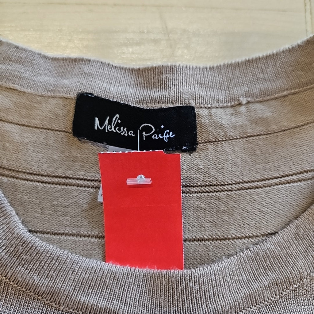 Melissa Paige Size XL Beige New Sweater