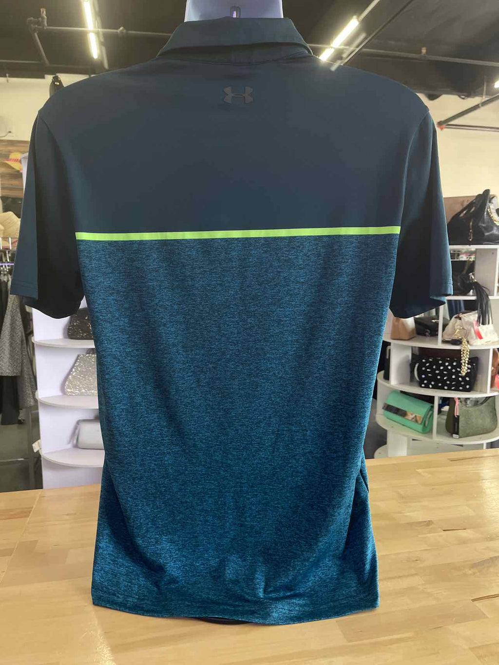 Under Armour Size S Blue Preloved MENS Polo