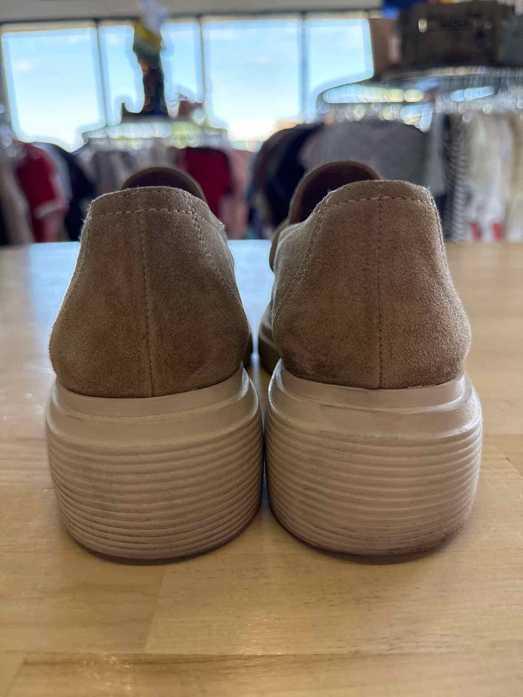 Paul Green Paisley Lug Loafer  Size 7.5 Beige Suede Preloved
