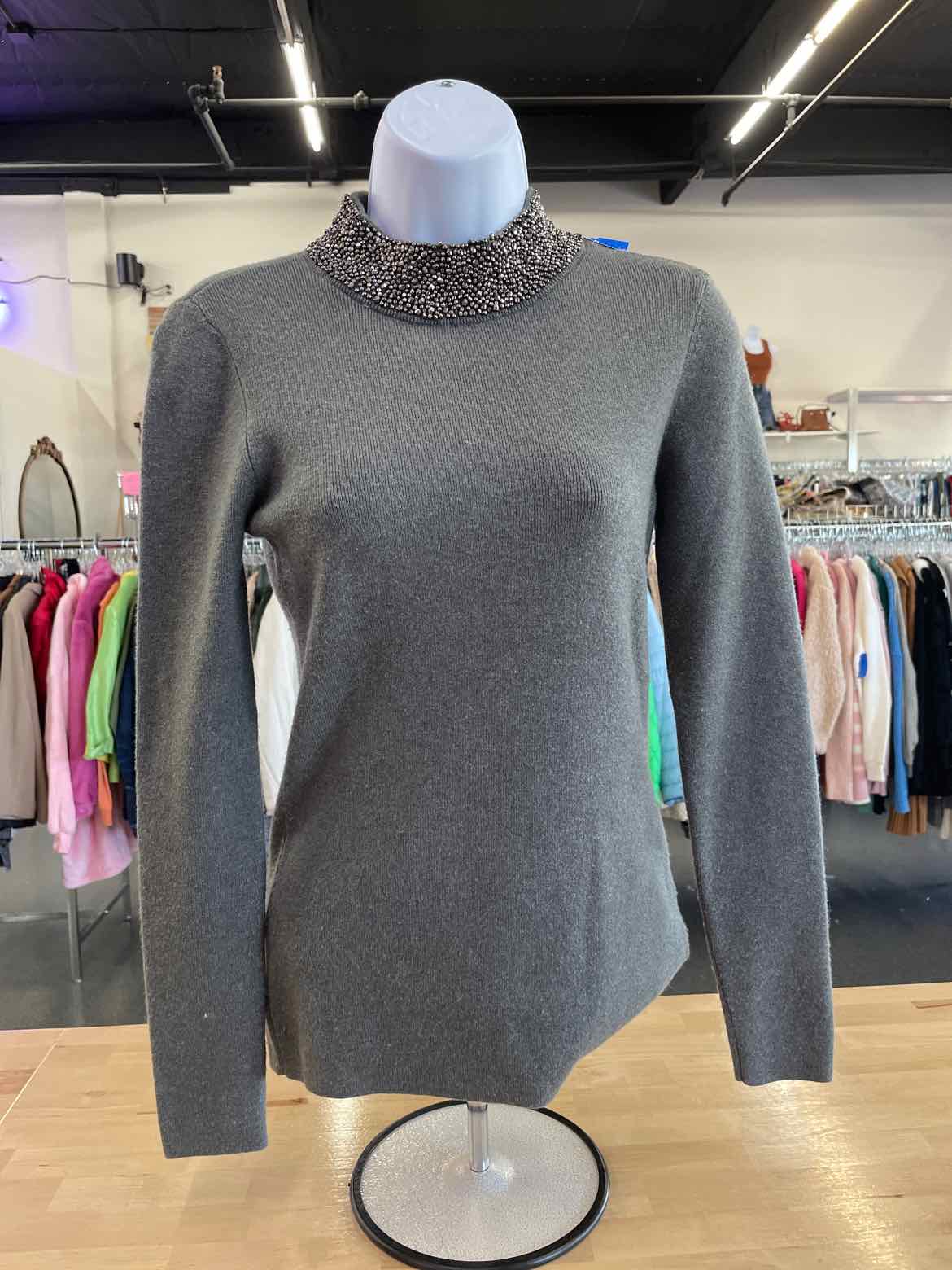 White House Black Market Size S Gray Sweater