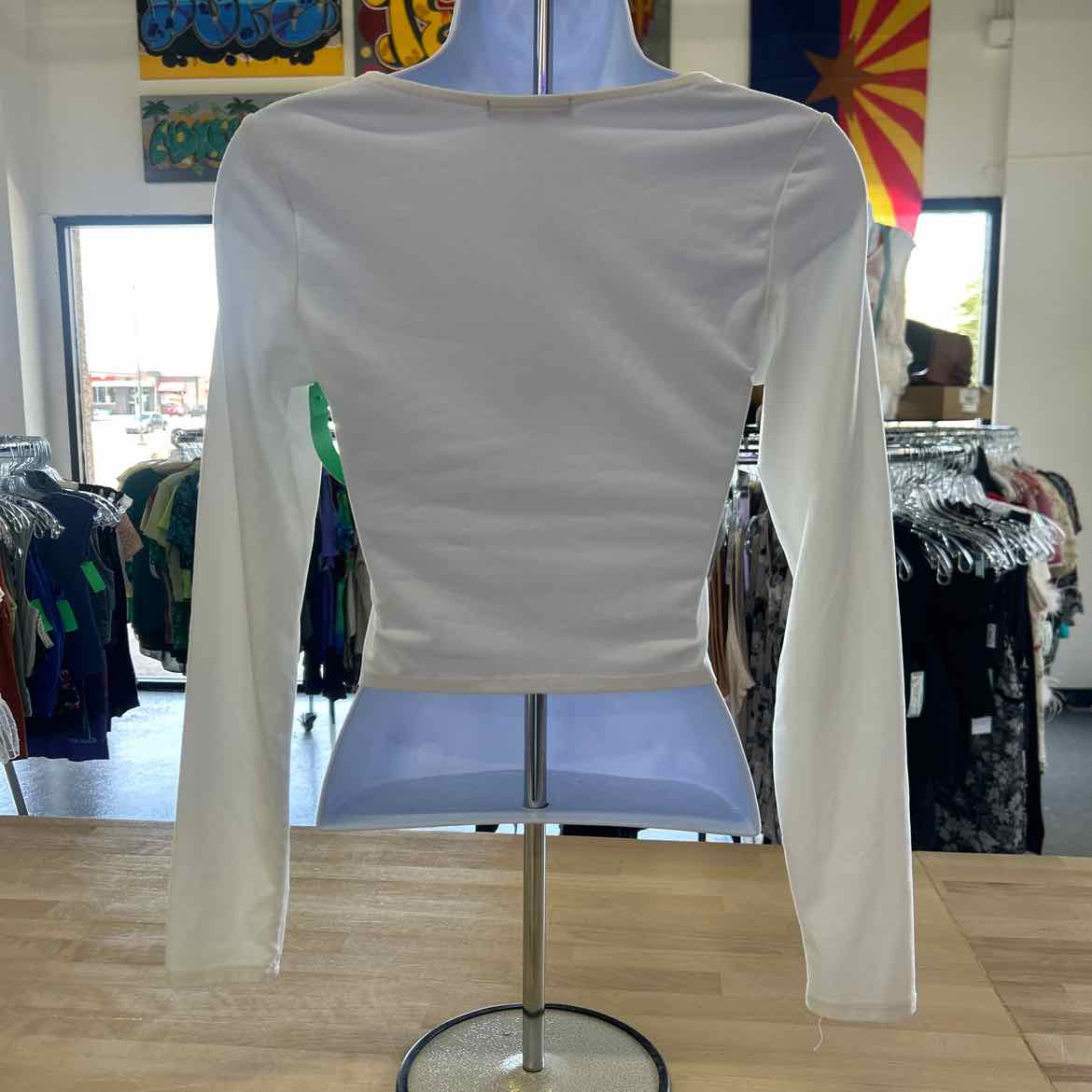 Ambiance Size S White Preloved Blouse LS
