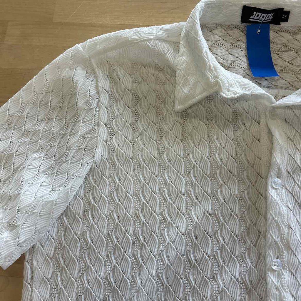 jogal Size M White Preloved MENS Button Down Shirt