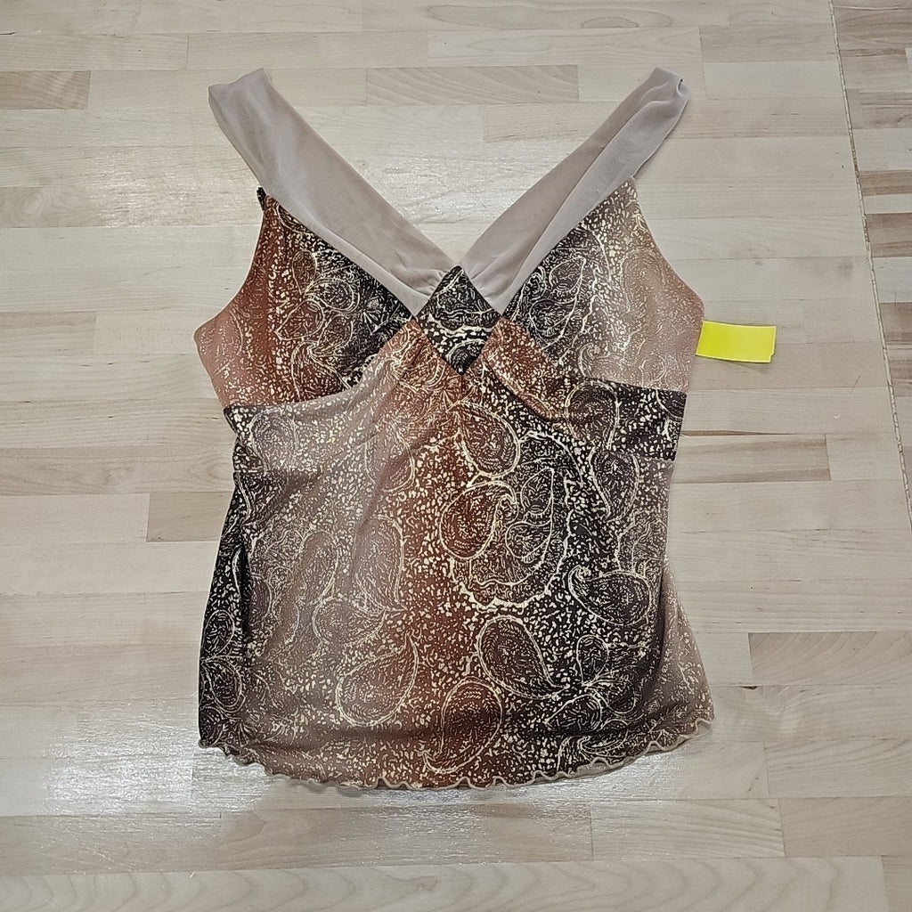 Cato Size M Beige Mesh Sleeveless