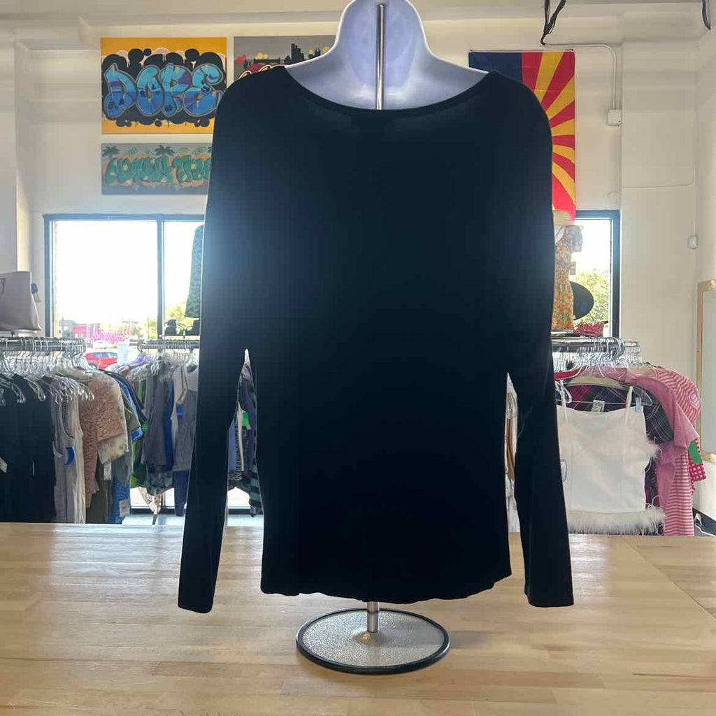 Rebel Society Size M/L Black Preloved Blouse LS