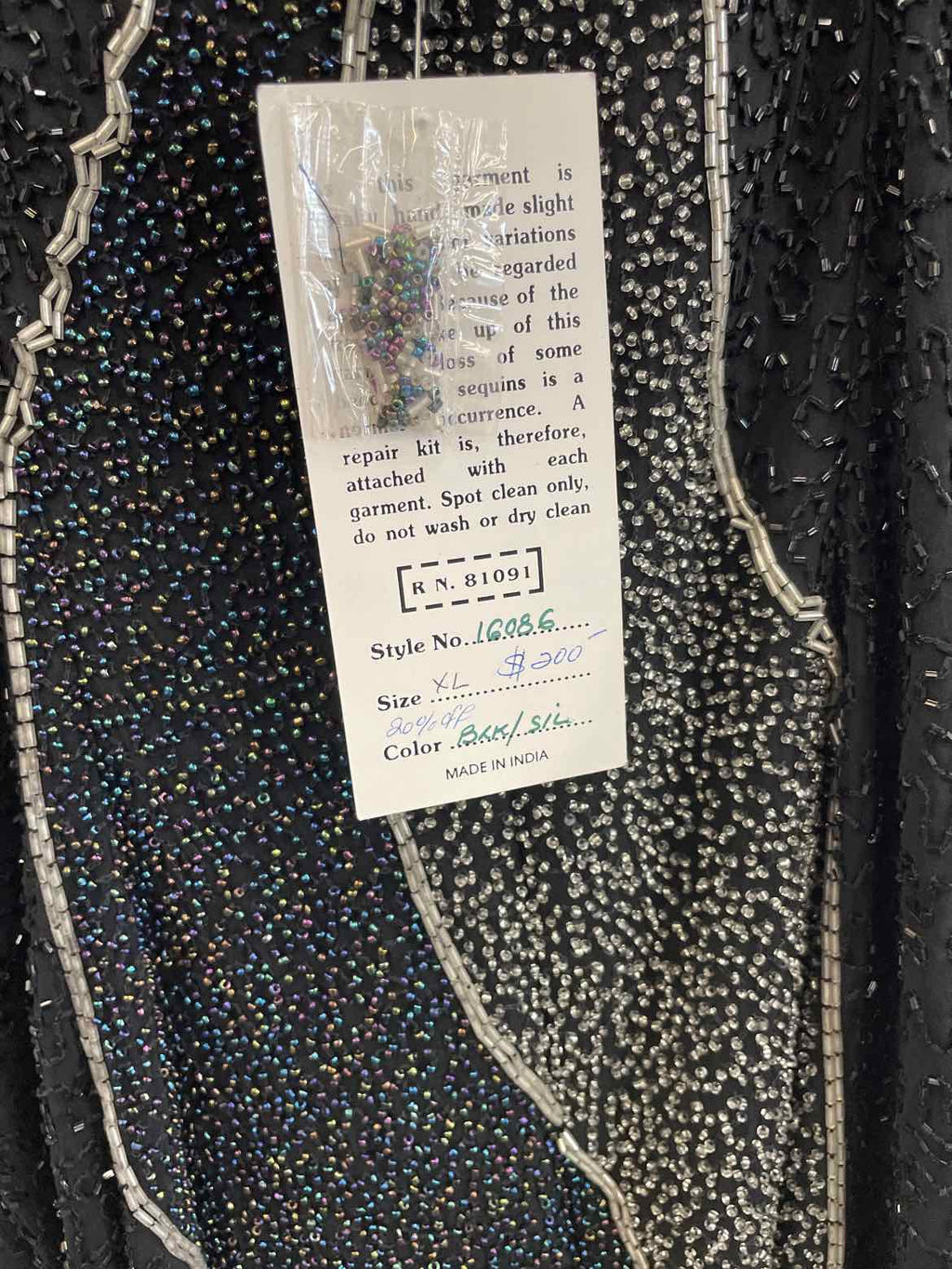 Tan-Chho Size XL Black Dress