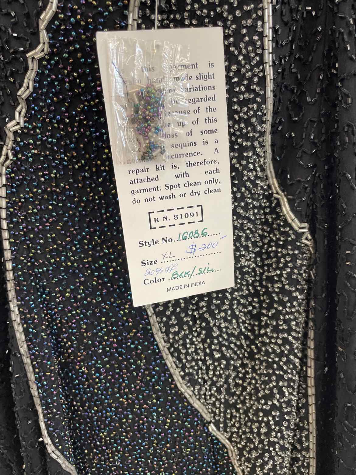 Tan-Chho Size XL Black Dress