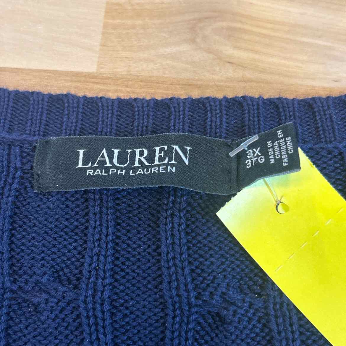 Ralph Lauren Size 3X Navy Preloved Cardigan