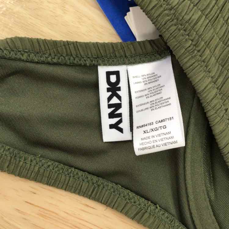 DKNY Size XL Textured Molded Balconette Bikini Top