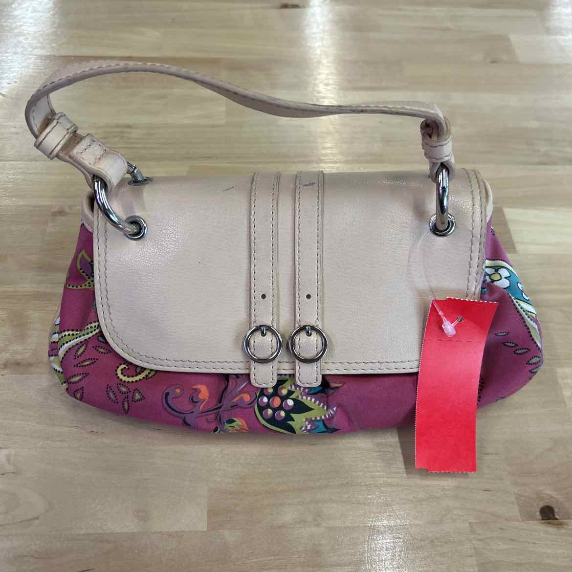 Etienne Aigner Tan/Pink Preloved Handbag