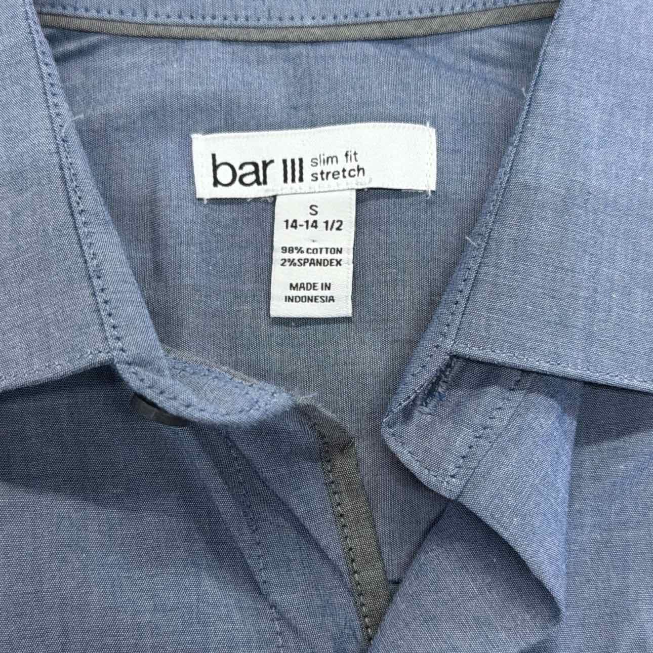 Bar Iii Mens Stretch Button Down Dress Shirt