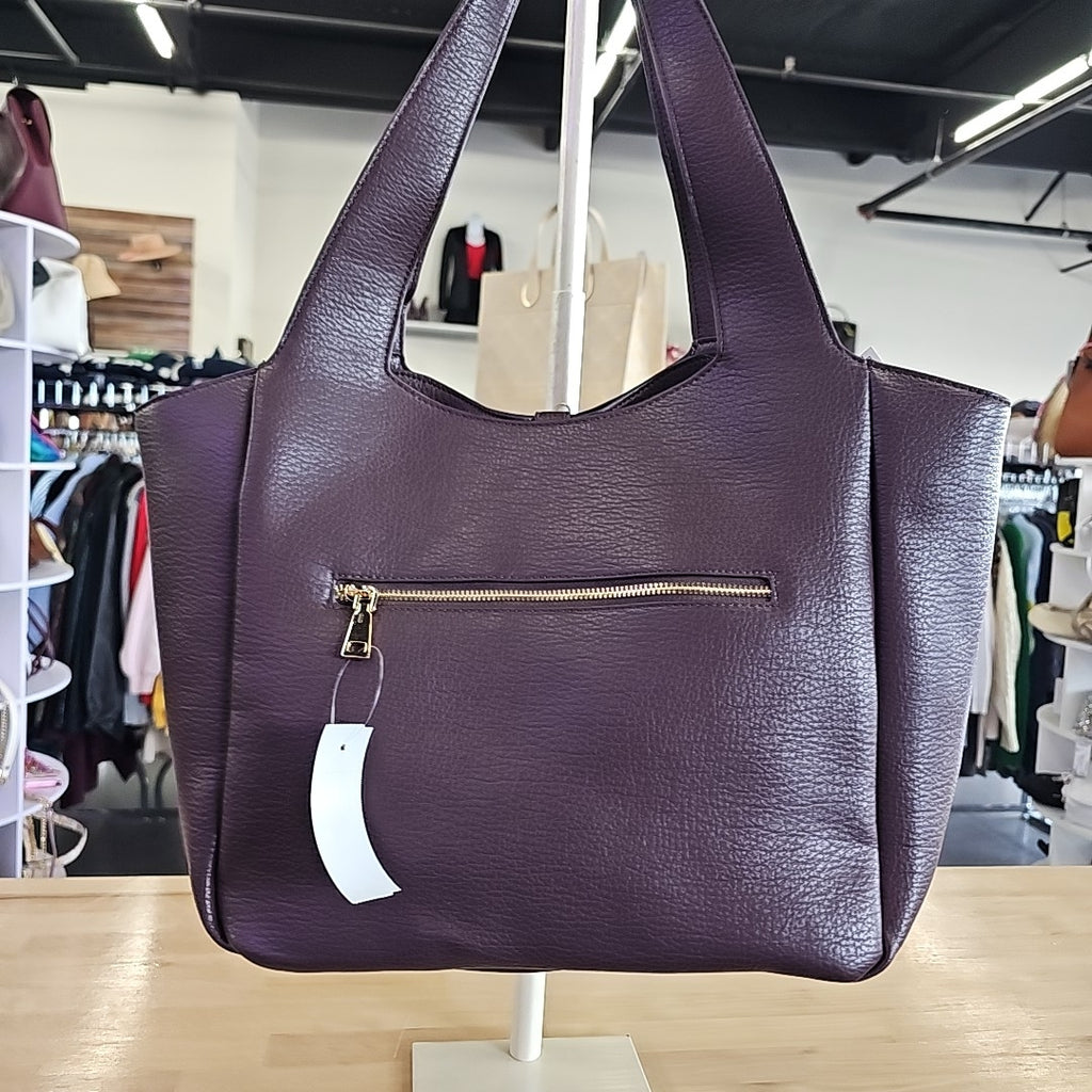 I.N.C. International Concepts Lydiah Large Tote Bag Dark Prune NO SIZE