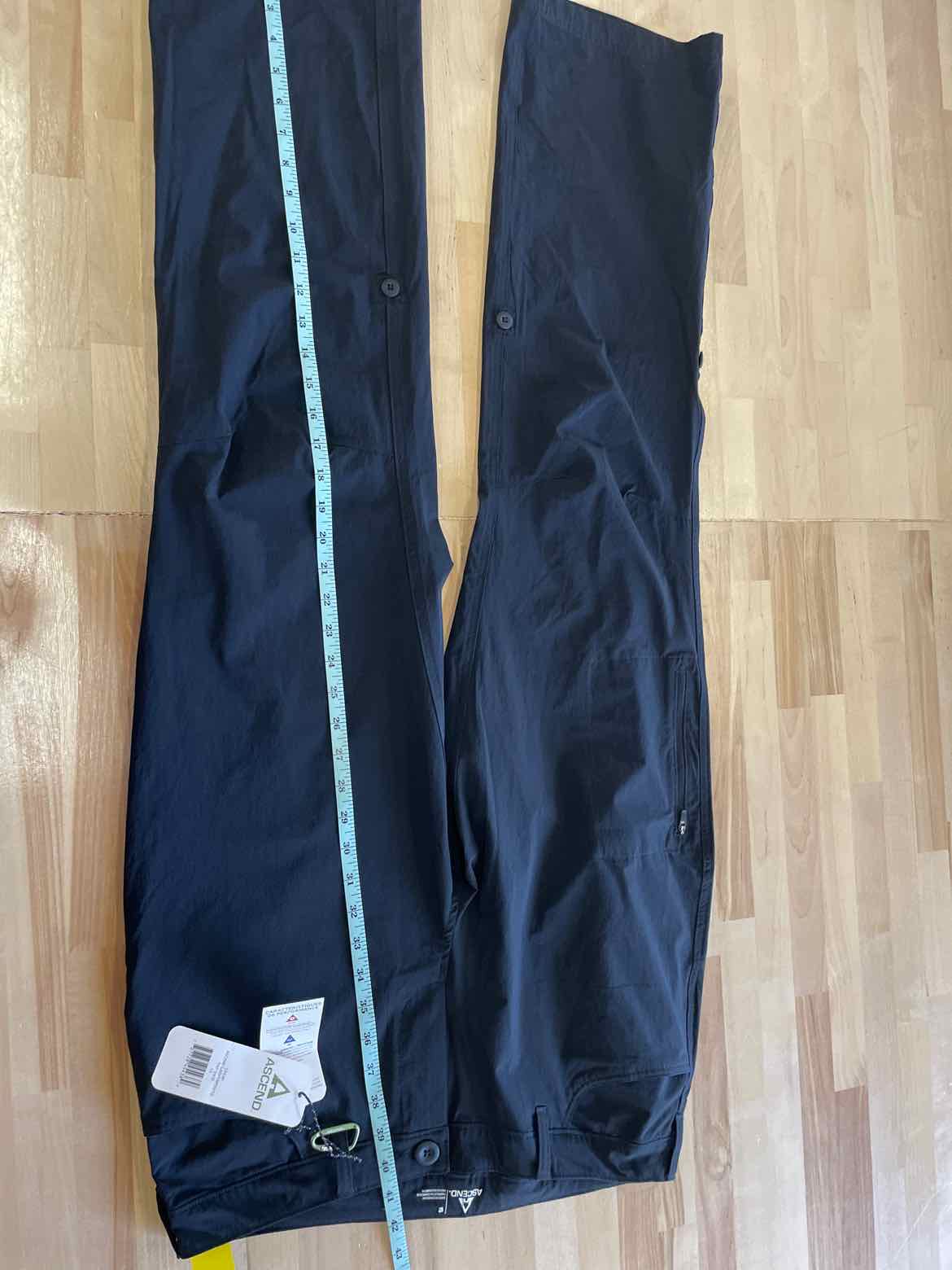 Ascend Size 12 Black MENS Pants