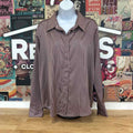 Ann Taylor Size M White Purple Preloved Button Down LS