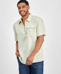 INC Men's Size M Beige MENS Short Sleeve Shirt
