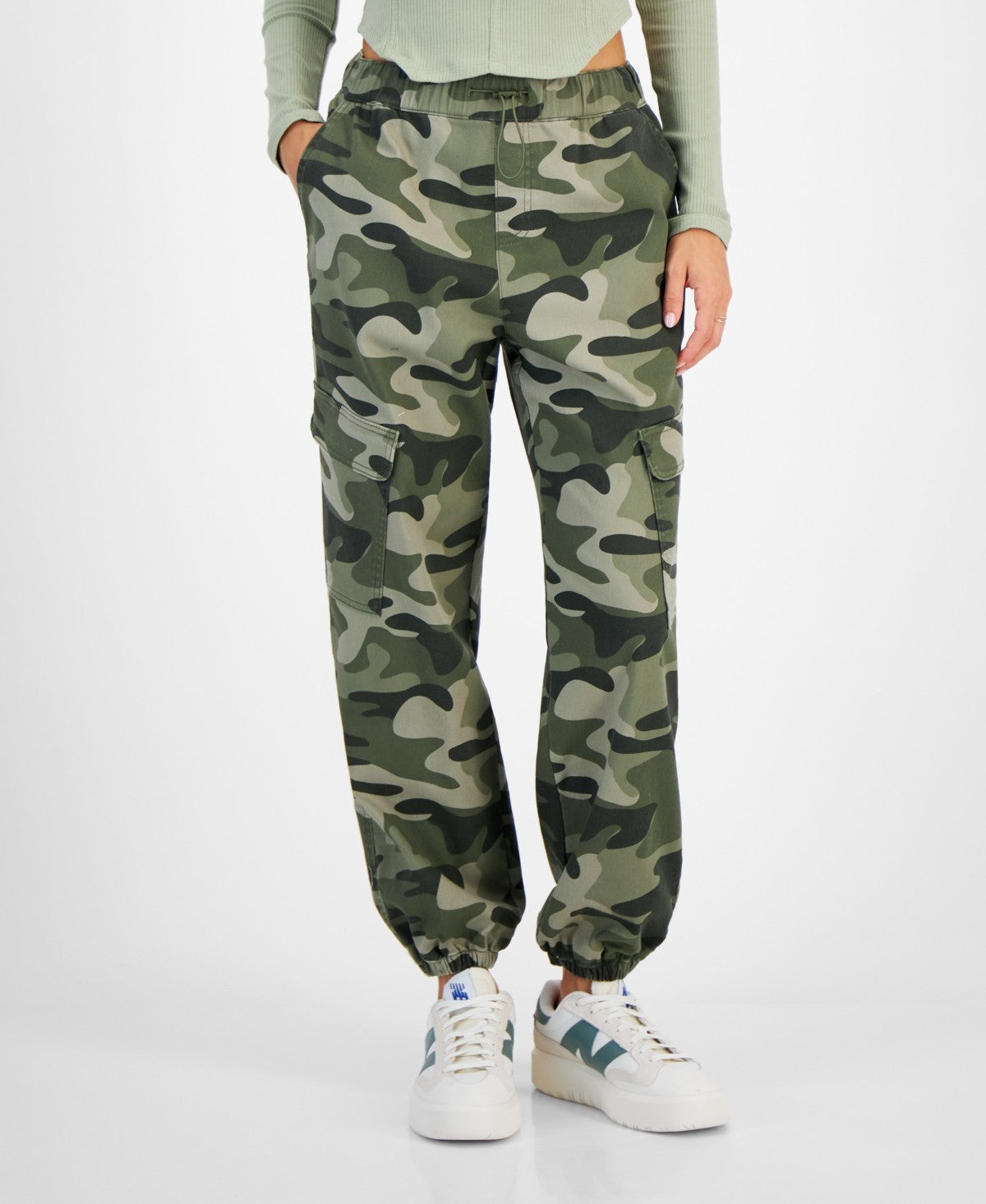 Vanilla Star Juniors' Camouflage Cargo Jogger Pants - Camo