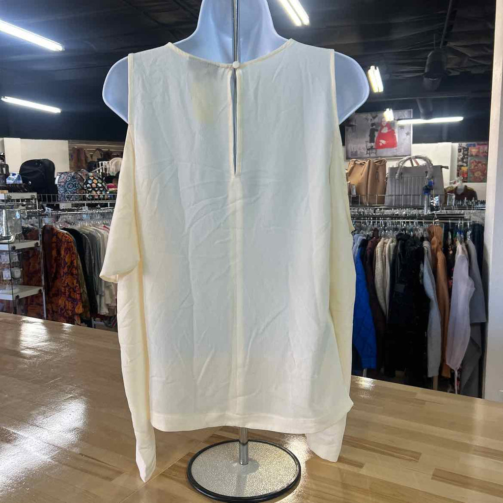 topshop Size 6 Off White Preloved Blouse LS