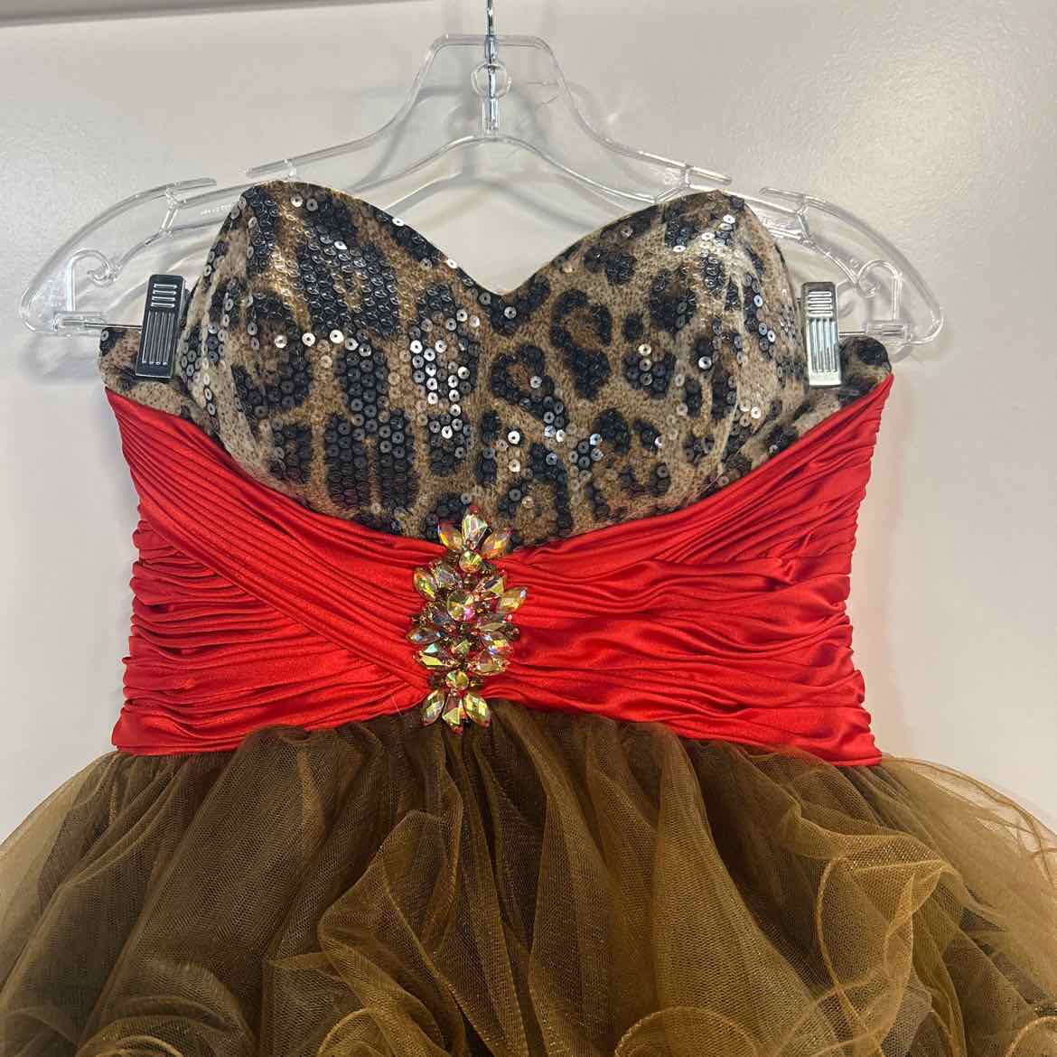 Party Time Size 8 Brown Preloved Dress