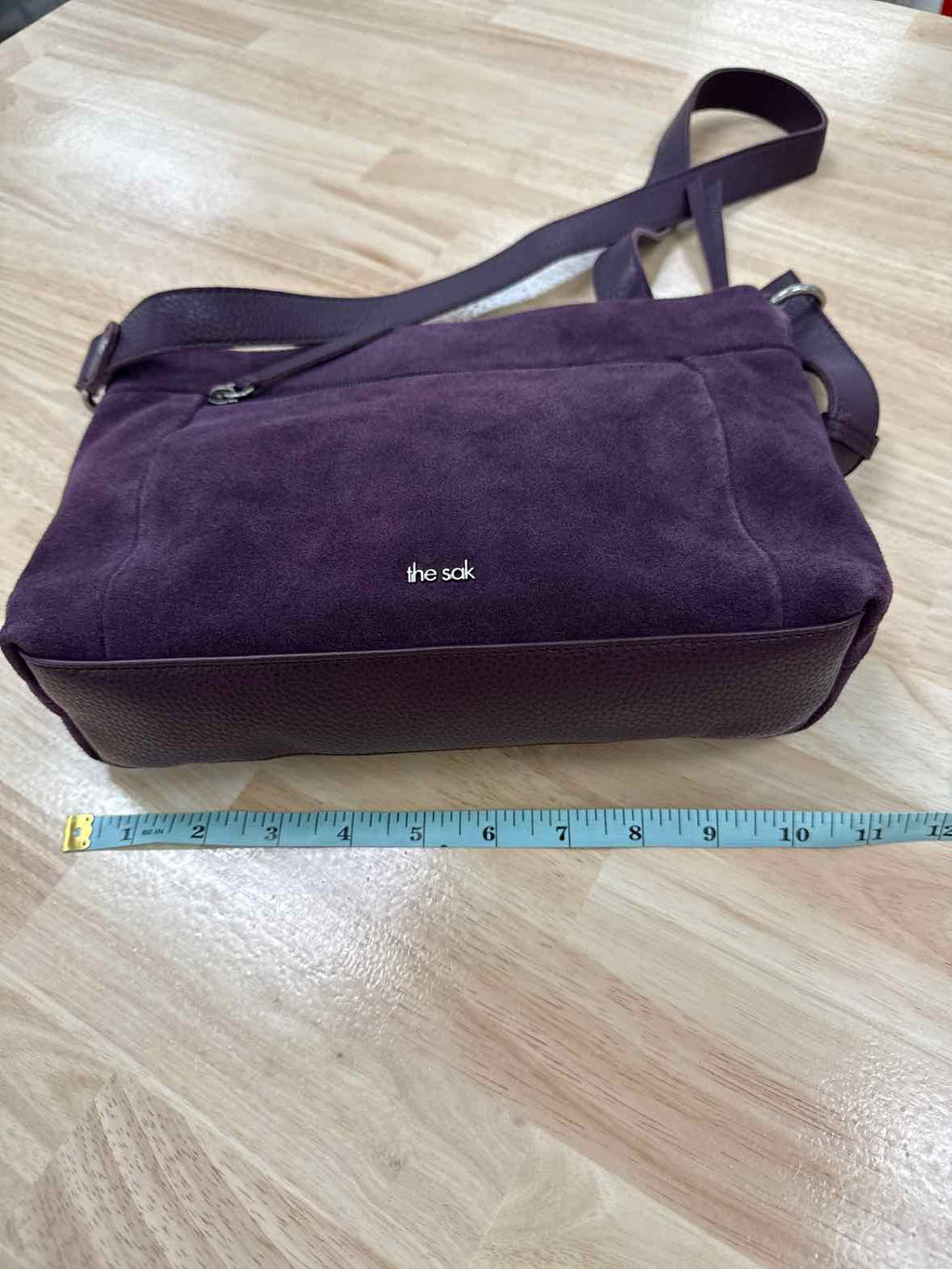 SAK Purple Melrose Leather Crossbody Preloved Handbag