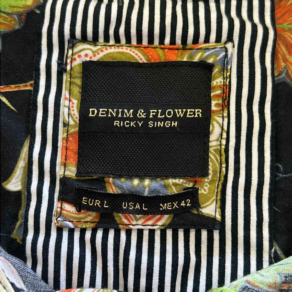 Denim & Flower Size L Multi color Preloved MENS Button Down Shirt