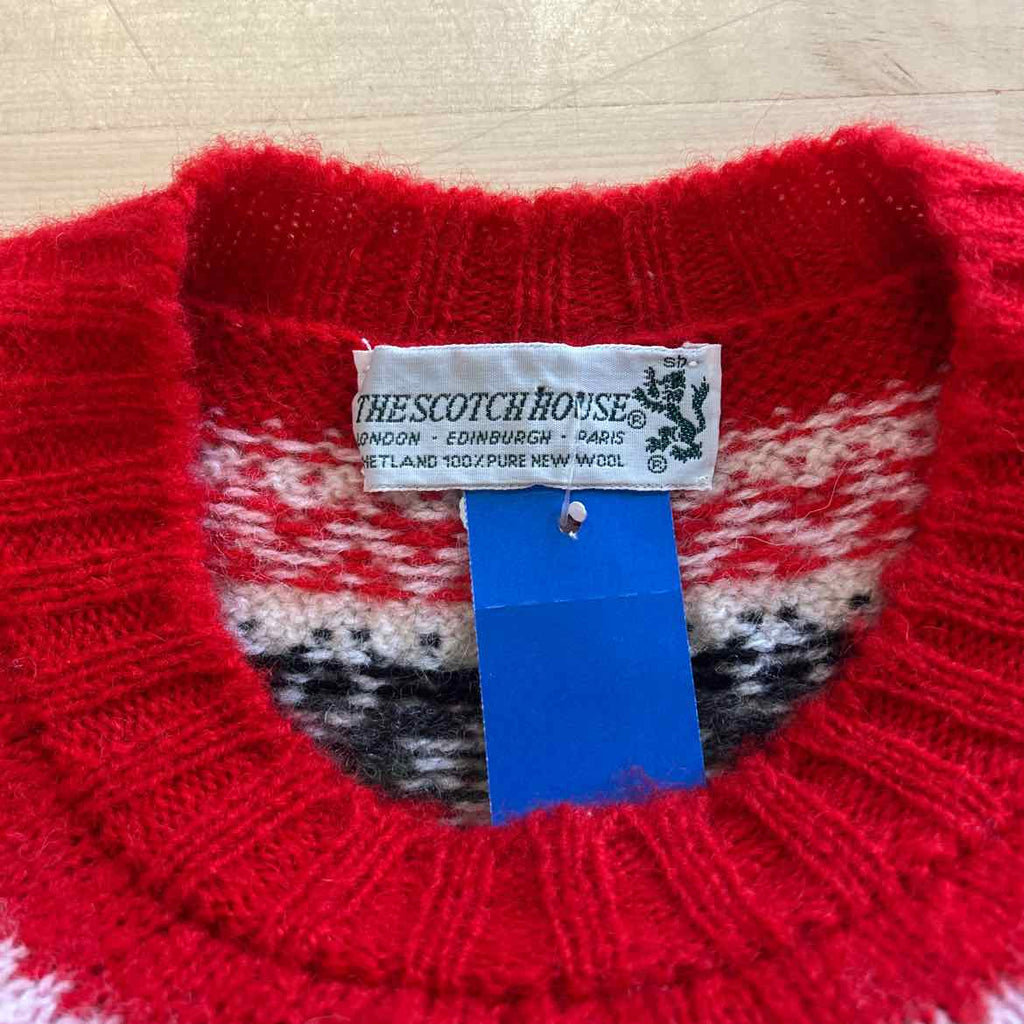 The Scotch House Size S Red Wool Preloved Sweater