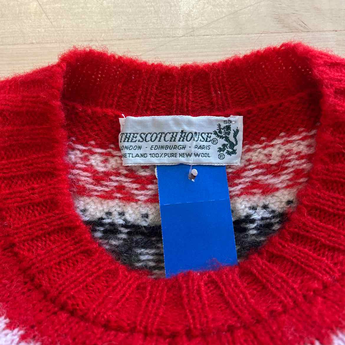 The Scotch House Size S Red Wool Preloved Sweater