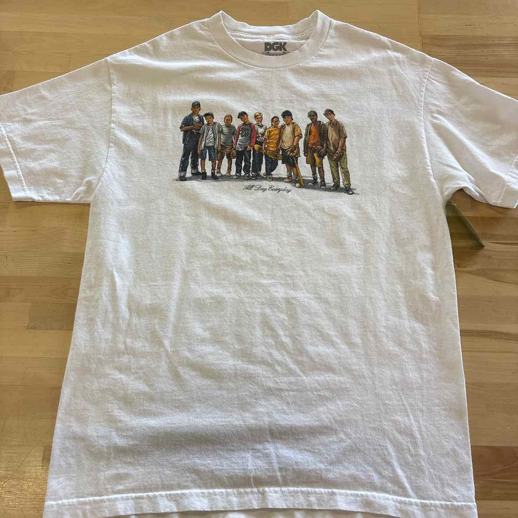DGK Size L White Preloved MENS T-shirt